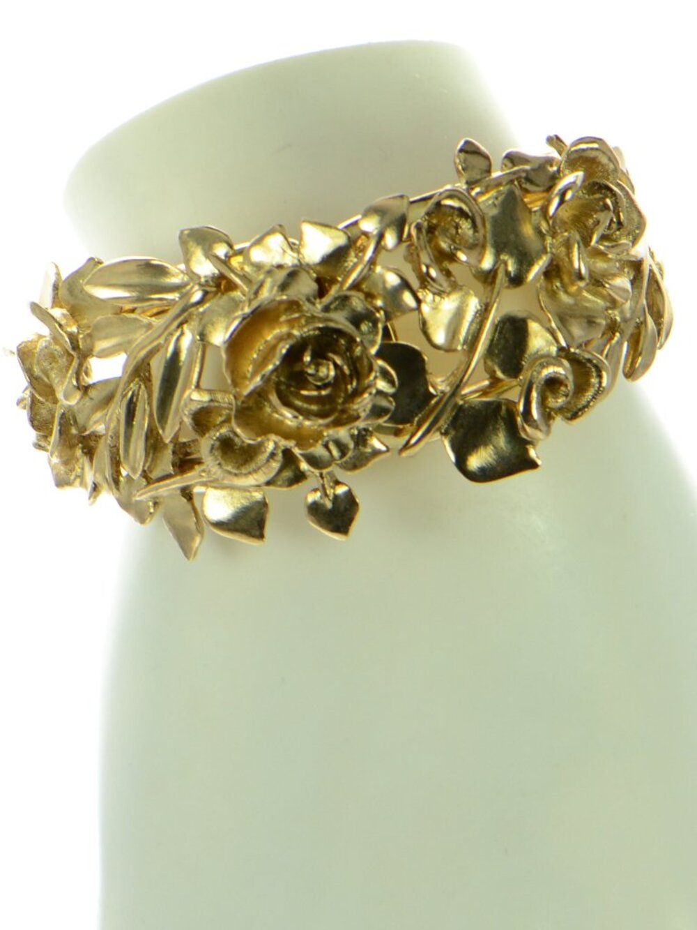 Vintage Oscar de la Renta Gold-tone Flower Bracelet